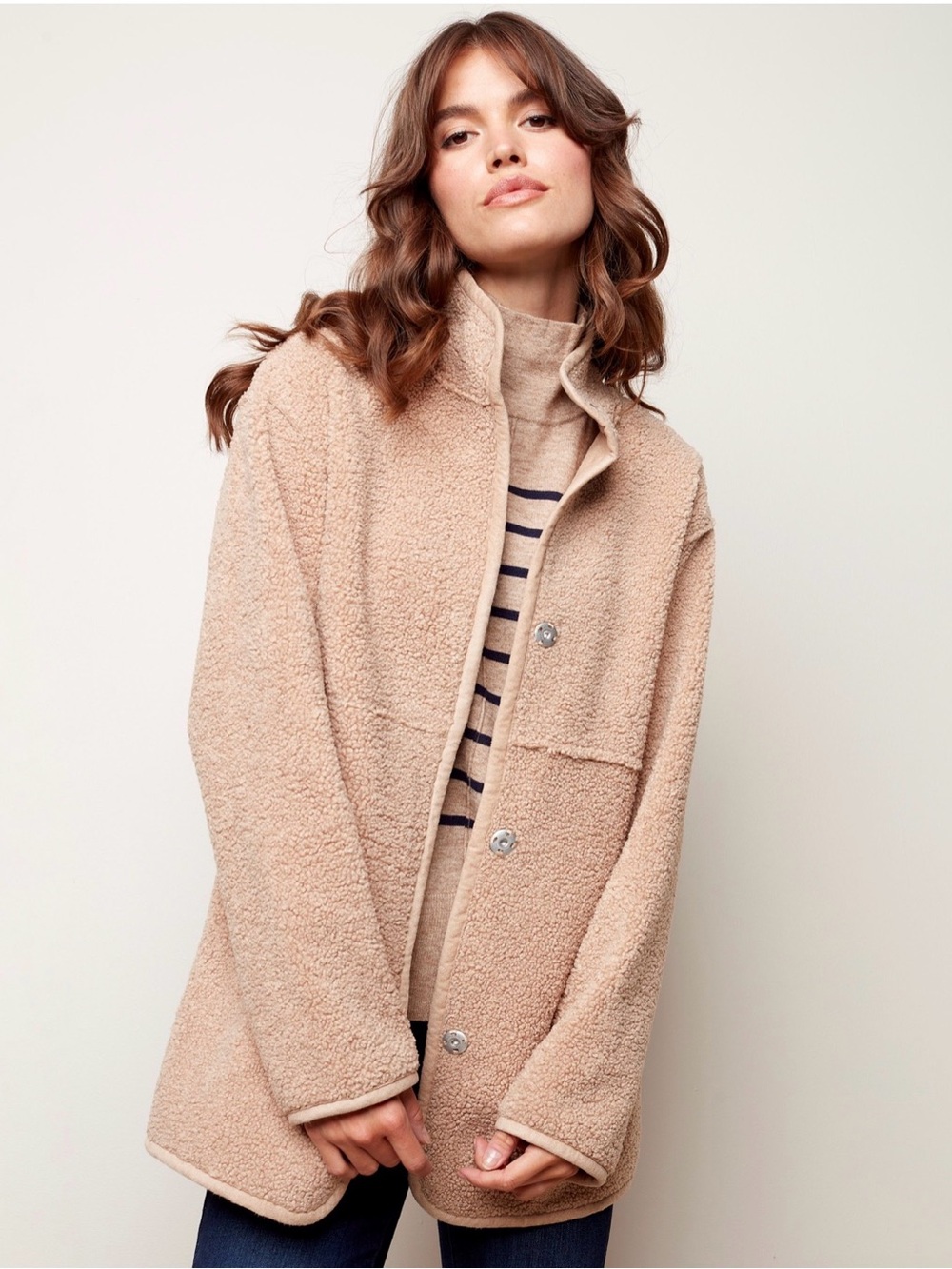 NWT Charlie B Ladies Reversible Sherpa Coat | Size S